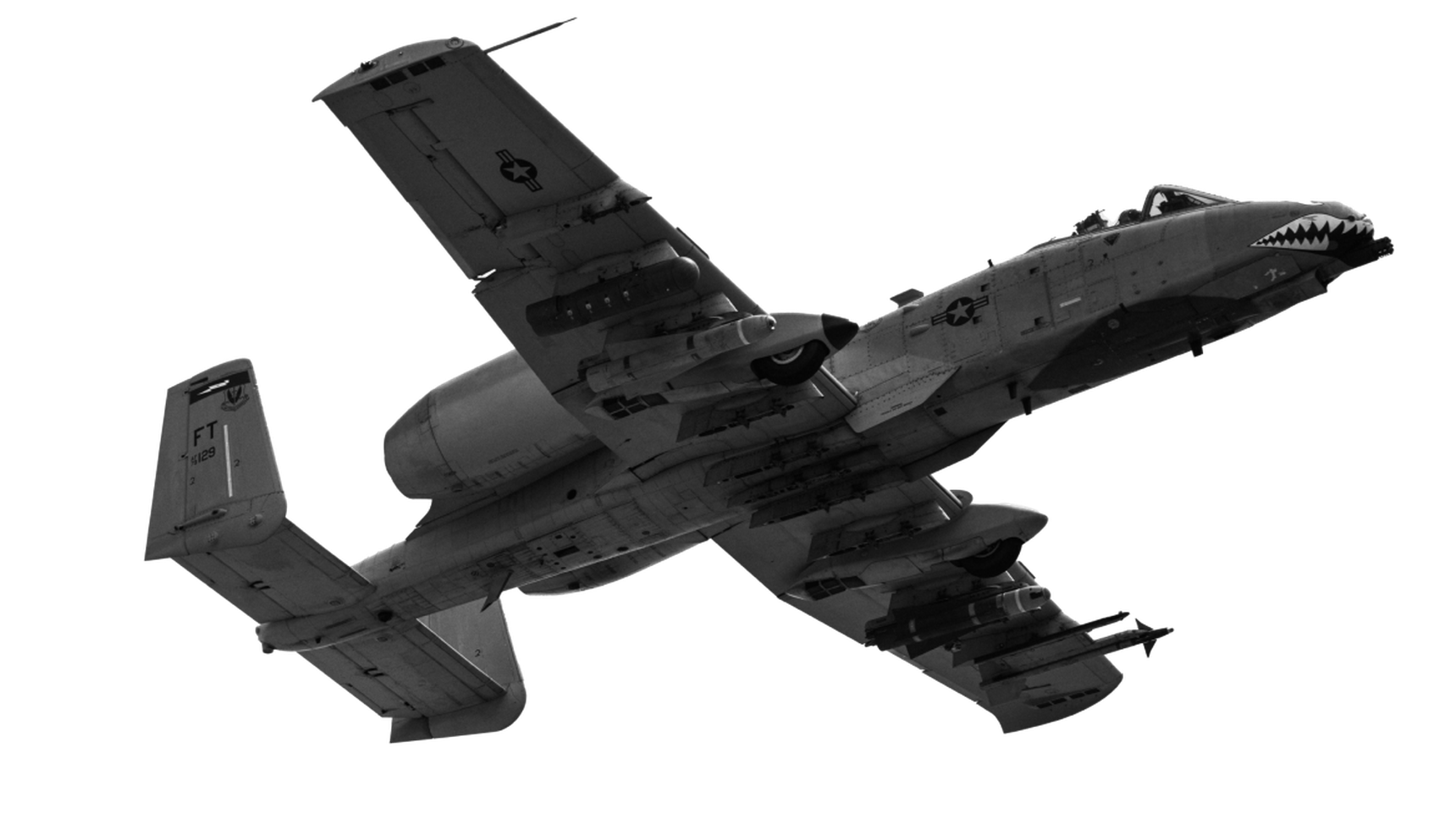 sideview of Fairchild republic A-10 thunderbolt II