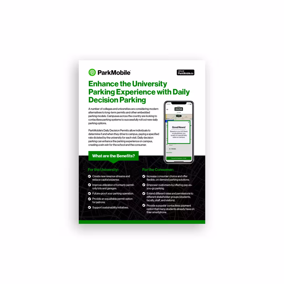 Enhance the University Parking Experience with Daily Decision Parking - ParkMobile
