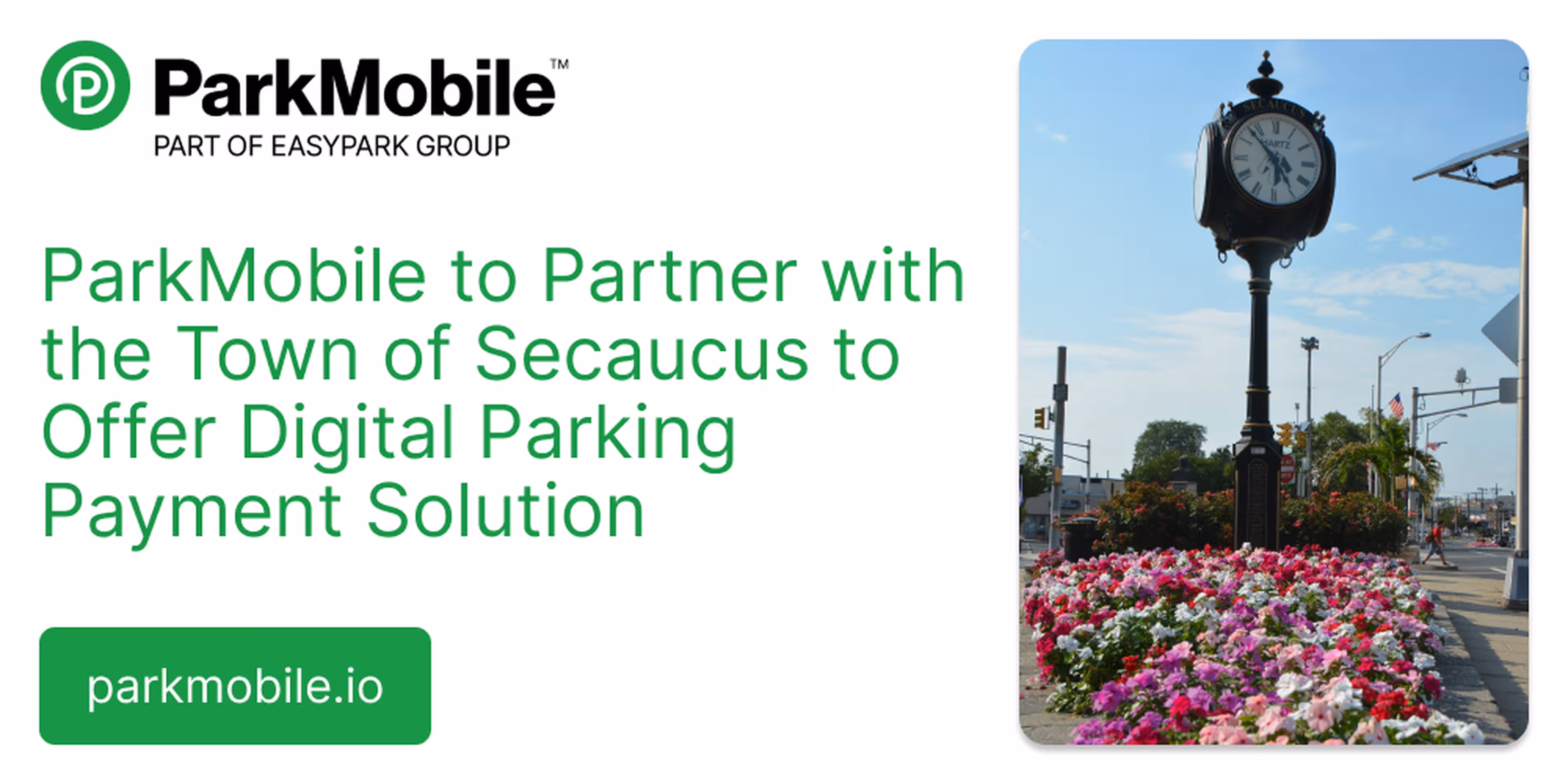 ParkMobile to Partner with the Town of Secaucus to Offer Digital Parking Payment Solution