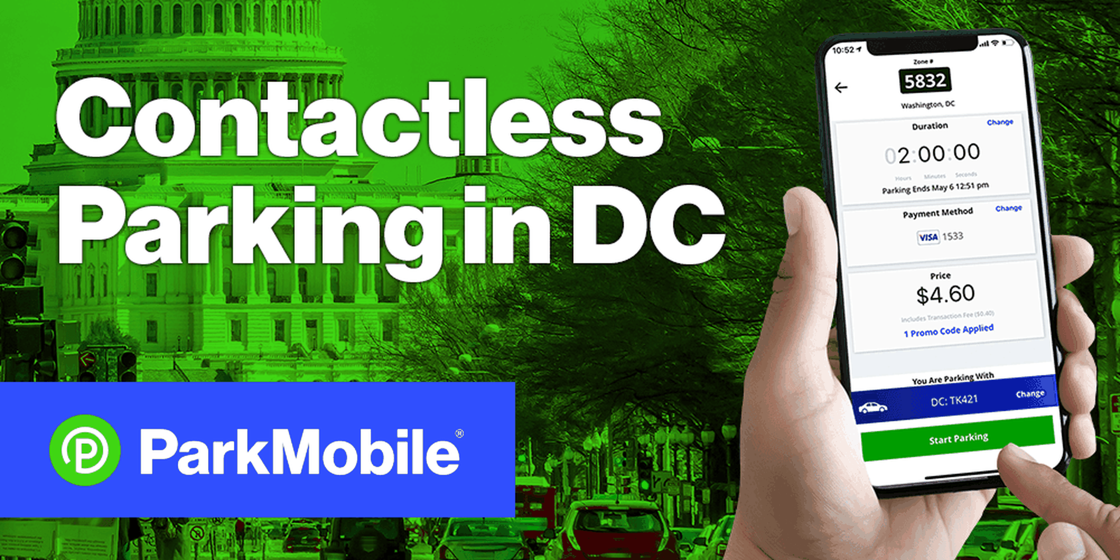 Contactless Parking in DC ParkMobile
