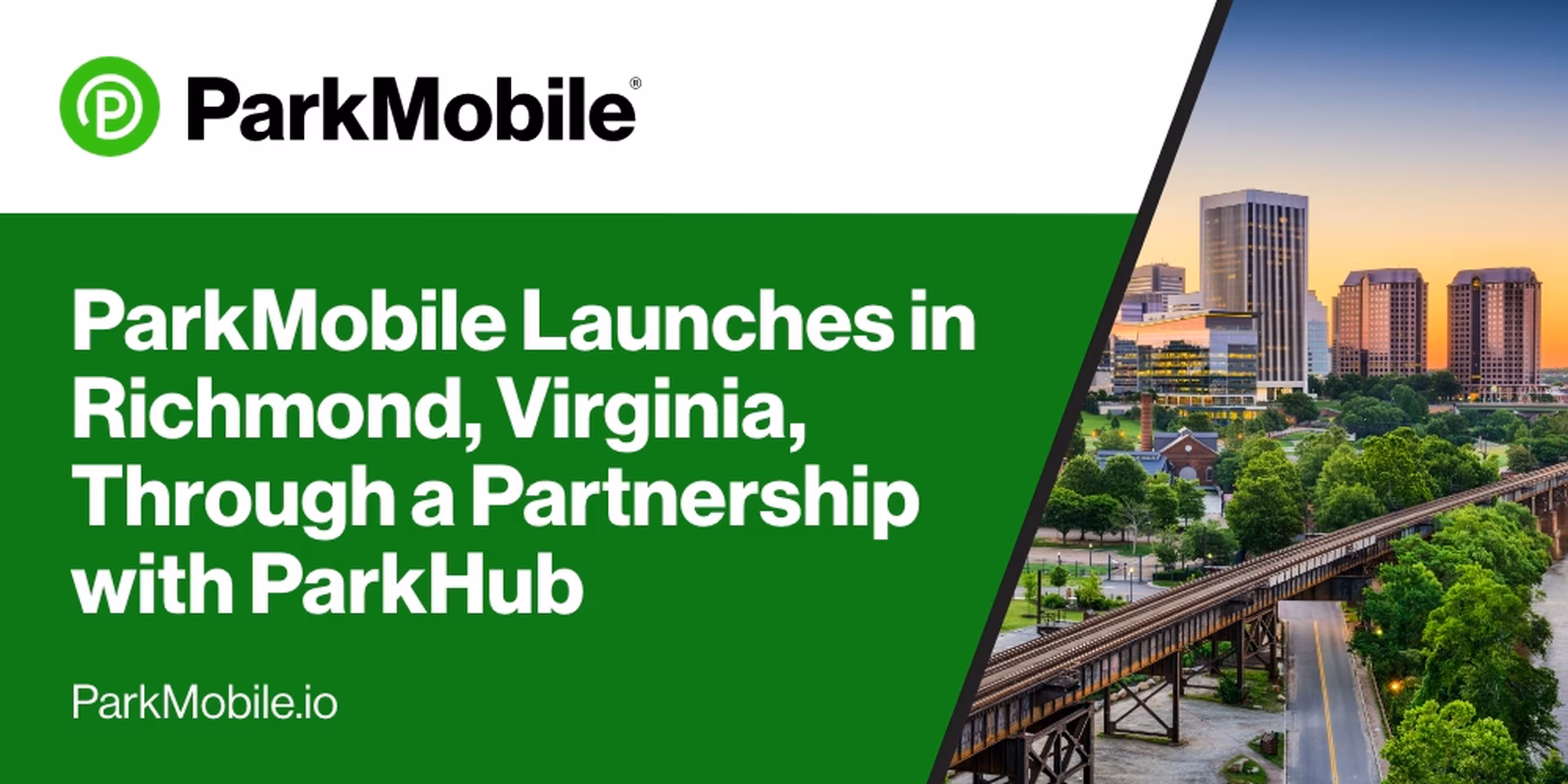 ParkMobile Launches in Richmond, Virginia, Through a Partnership with ParkHub’s CurbTrac Platform