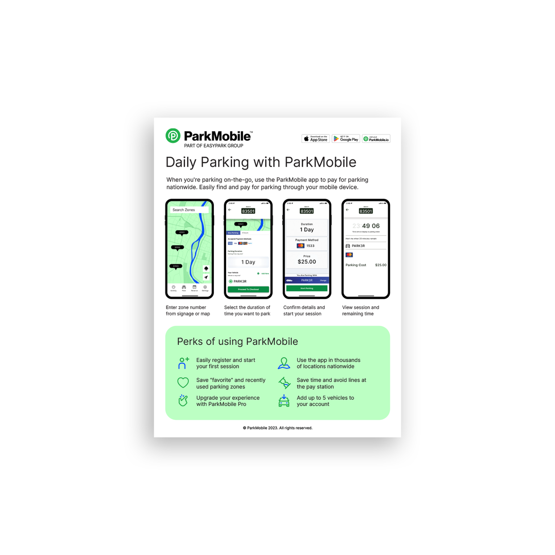Daily Parking with ParkMobile
