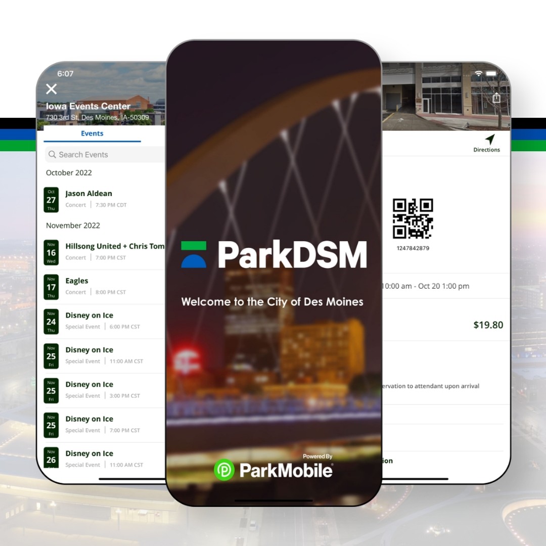 ParkDSM, Des Moines, Iowa’s, Parking App Powered by ParkMobile, Expands Partnership to Offer Parking Reservations 1