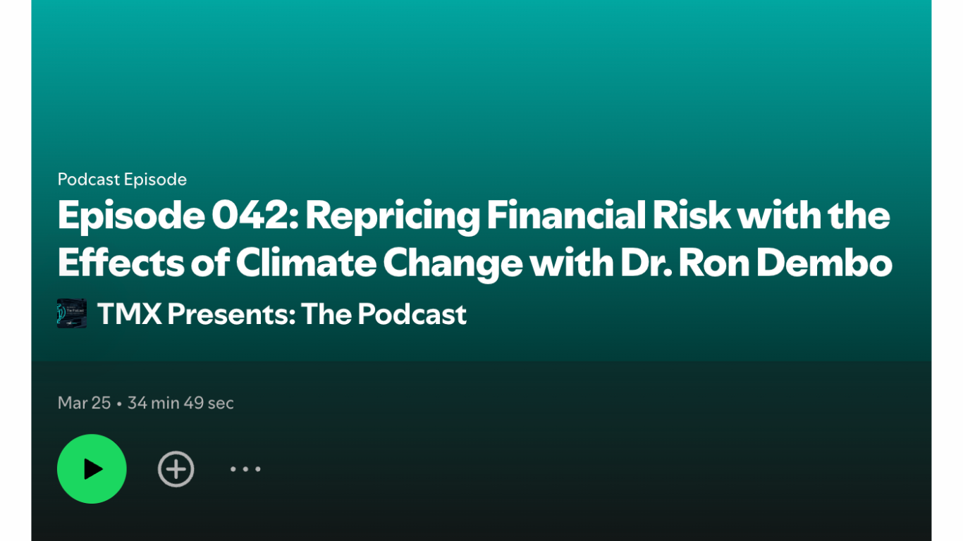 A TMX Podcast with Ron Dembo