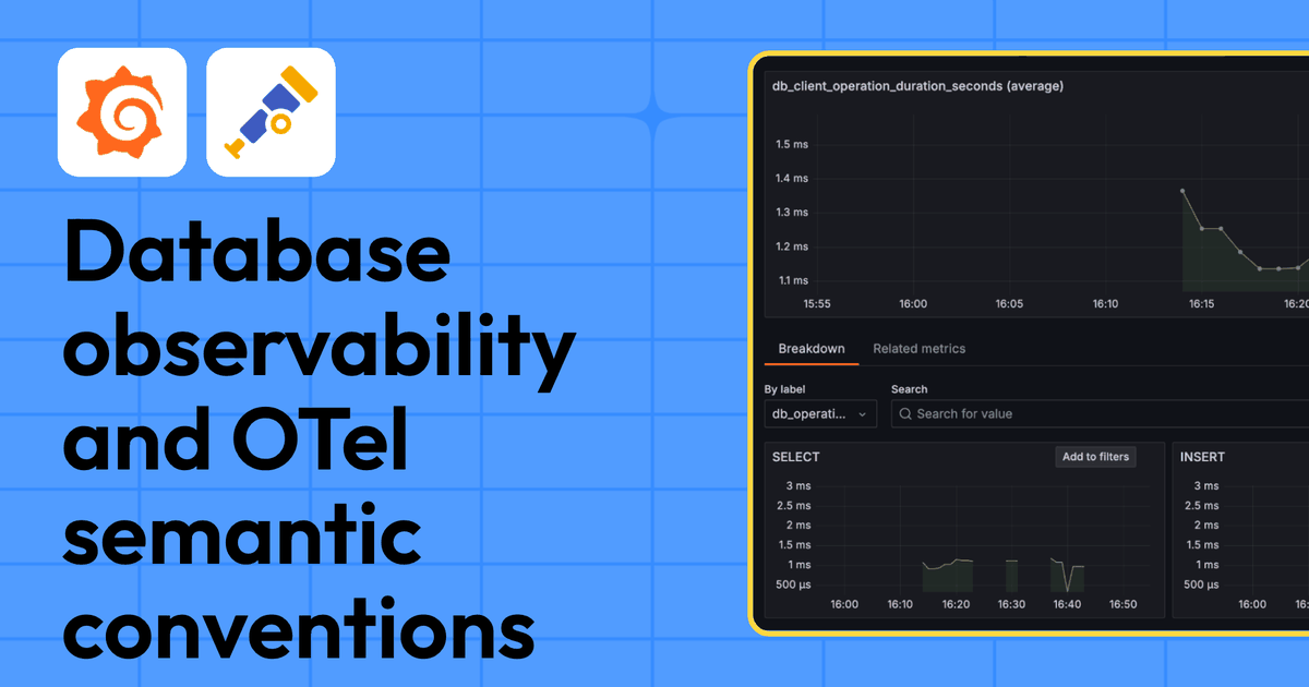 Database observability: How OpenTelemetry semantic conventions improve ...