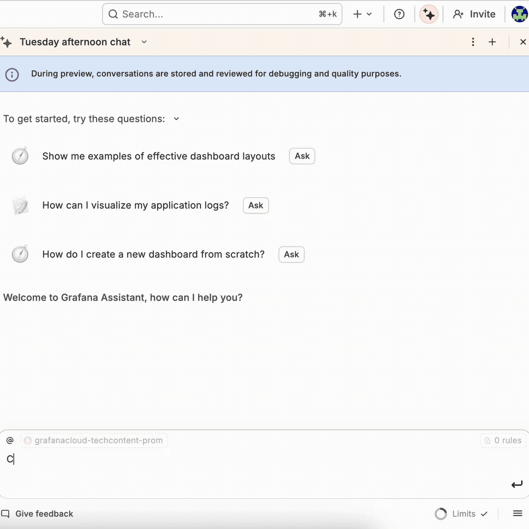 A short video showing someone asking Assistant to help fetch logs