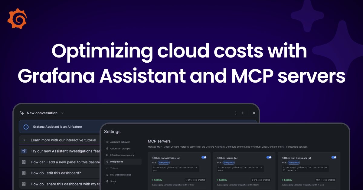 From signals to savings: Optimizing cloud costs with Grafana Assistant and MCP servers