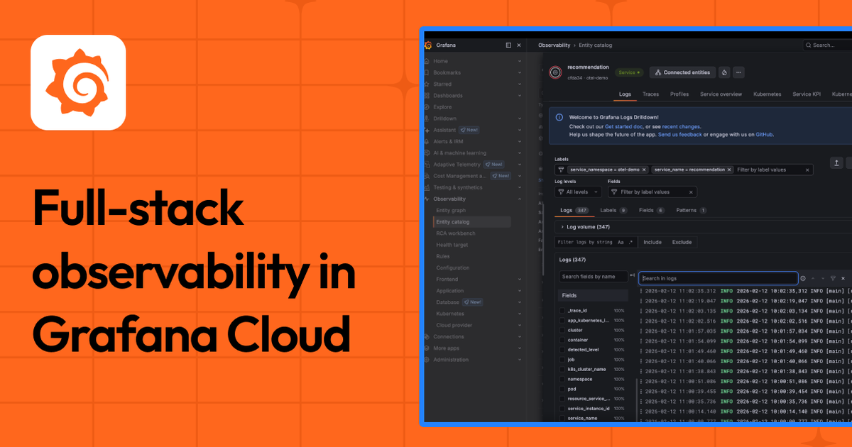 Full-stack observability in Grafana Cloud: How to investigate issues across services and infrastructure