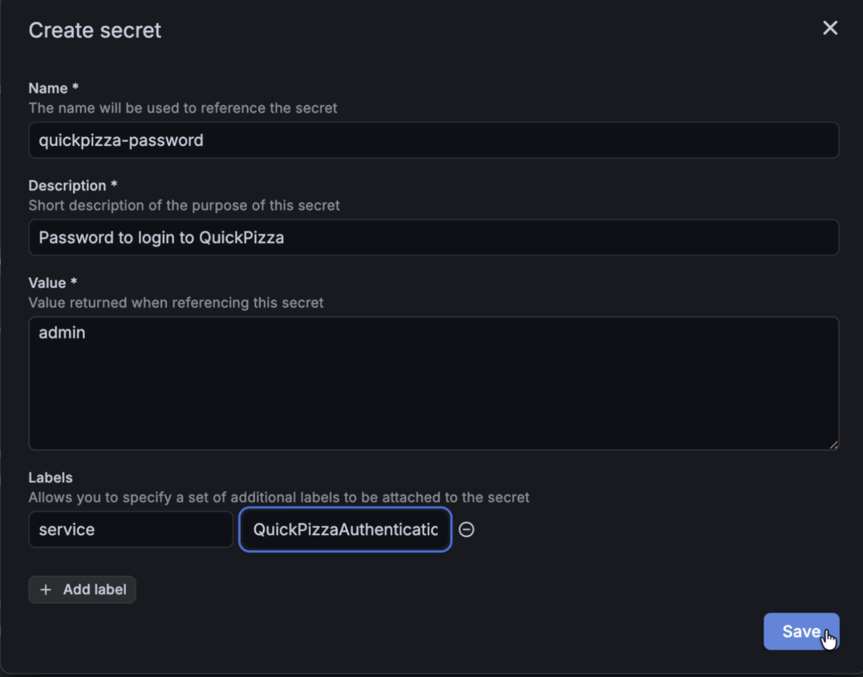 Create Secret Password