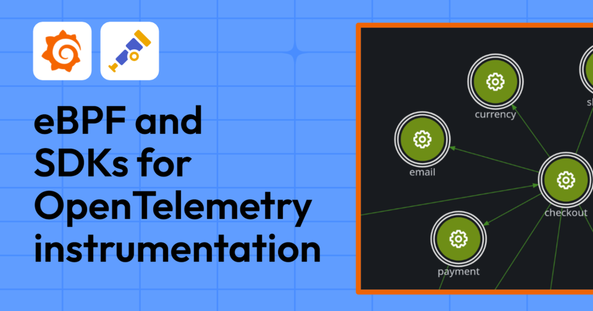 Why OpenTelemetry instrumentation needs both eBPF and SDKs | Grafana Labs