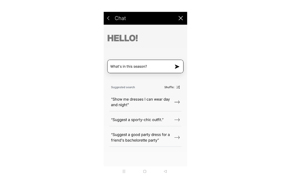 Type your question into the search box