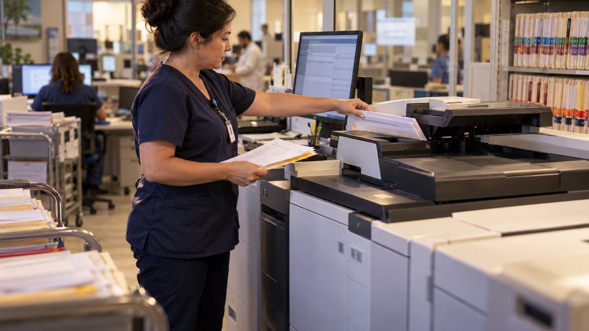 Healthcare medical records printing
