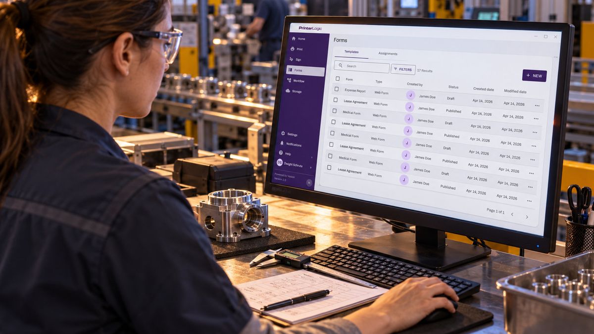 Manufacturing production print management workstation