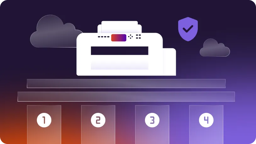 Graphic displaying a printer.