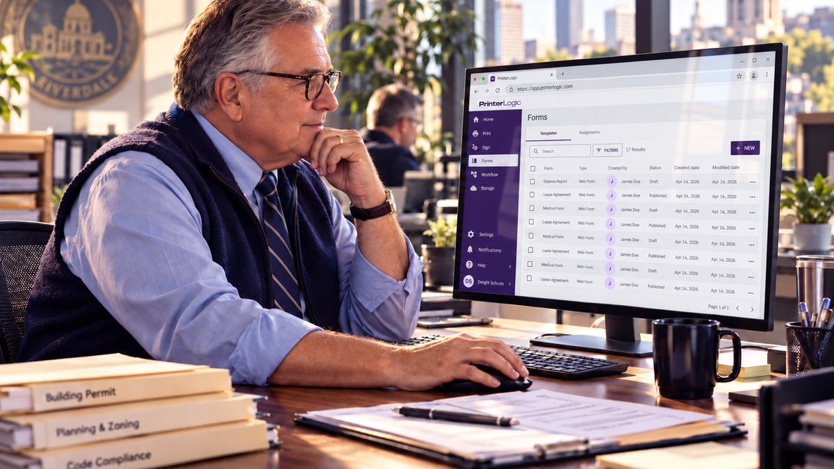 Government agency print management workstation