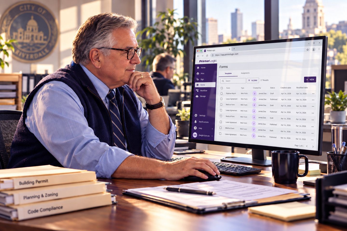 Government agency print management workstation