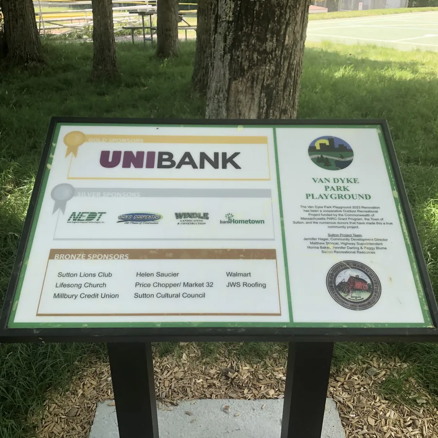 Van Dyke Park Donor Sign