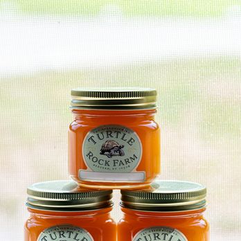 Jam jars with Turtle Rock Farm labels