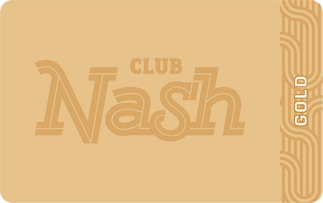 The gold tier Club Nash card