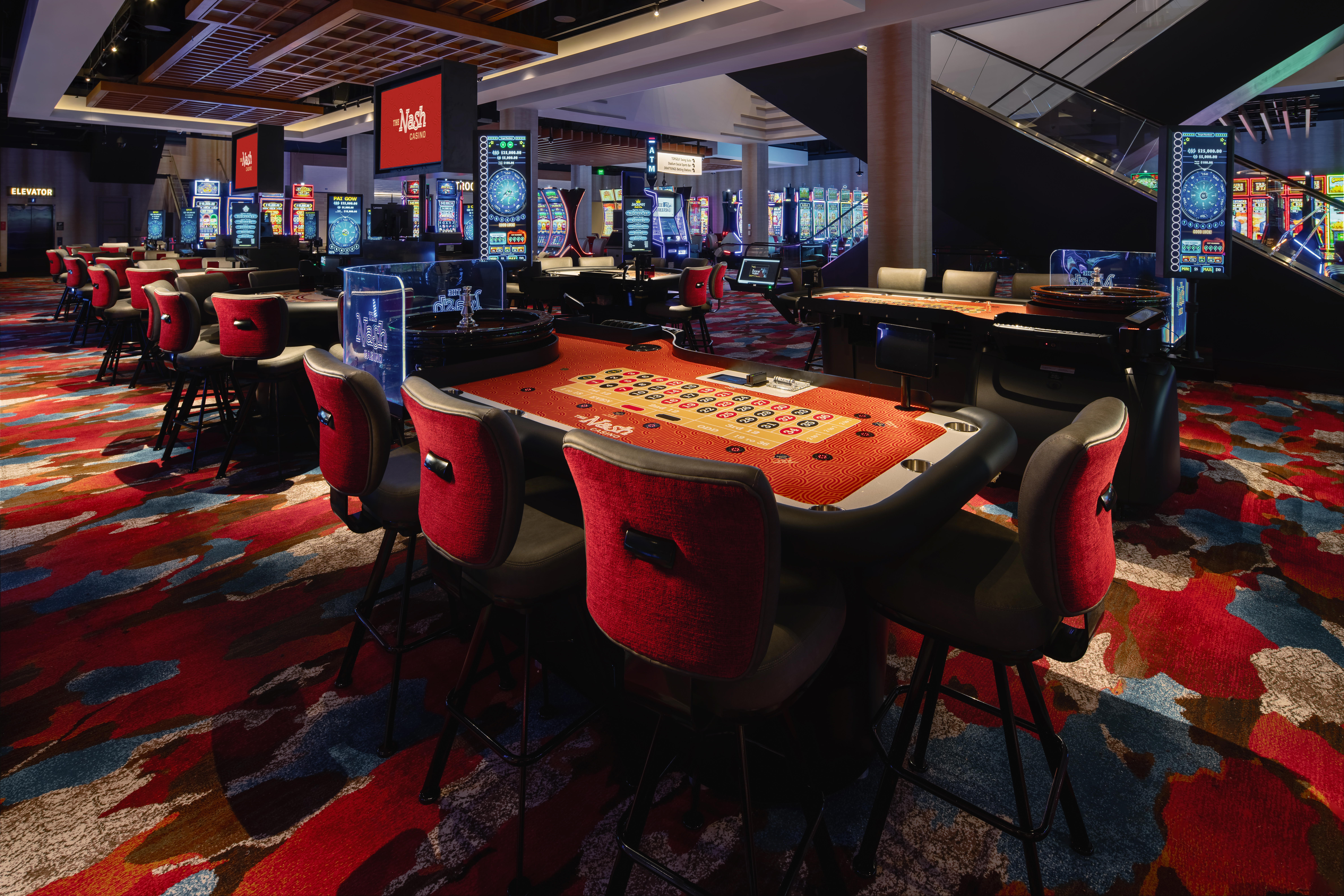 The Nash's gaming floor, designed for comfort to elevate your Nashua casino experience