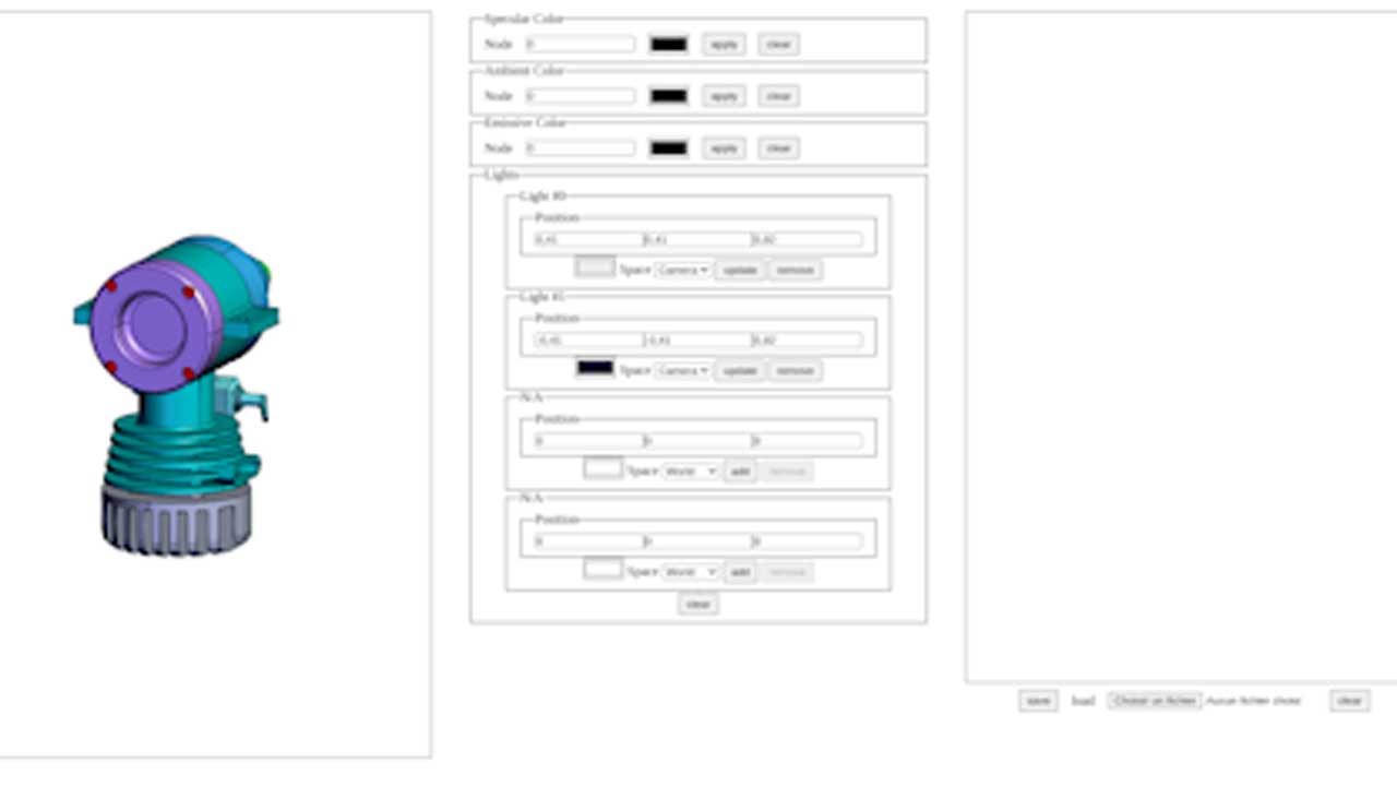 Editing scene properties with HOOPS Visualize