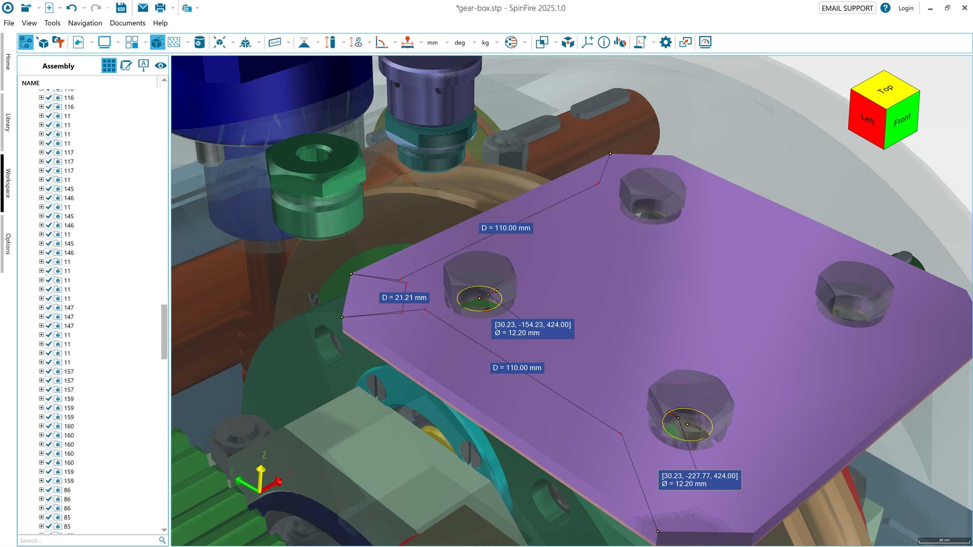 Smart Dimensioning using SpinFire Insight CAD viewer