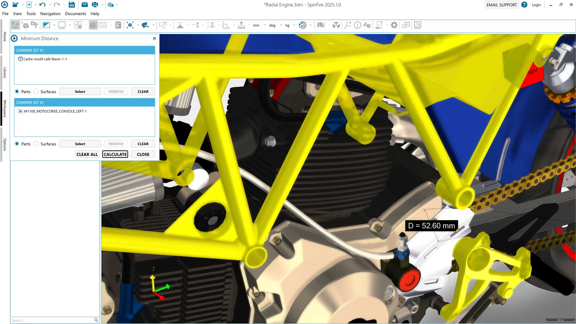 Minimum Distance using SpinFire Insight CAD viewer