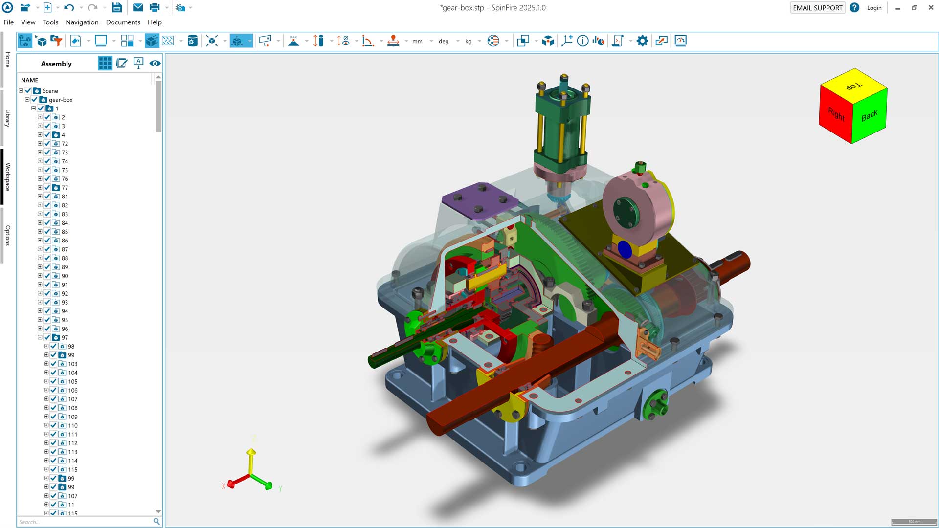 Section Cut using SpinFire Insight CAD viewer