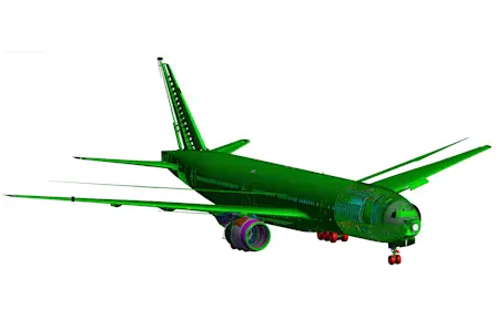 3D CAD model of a Boeing 777