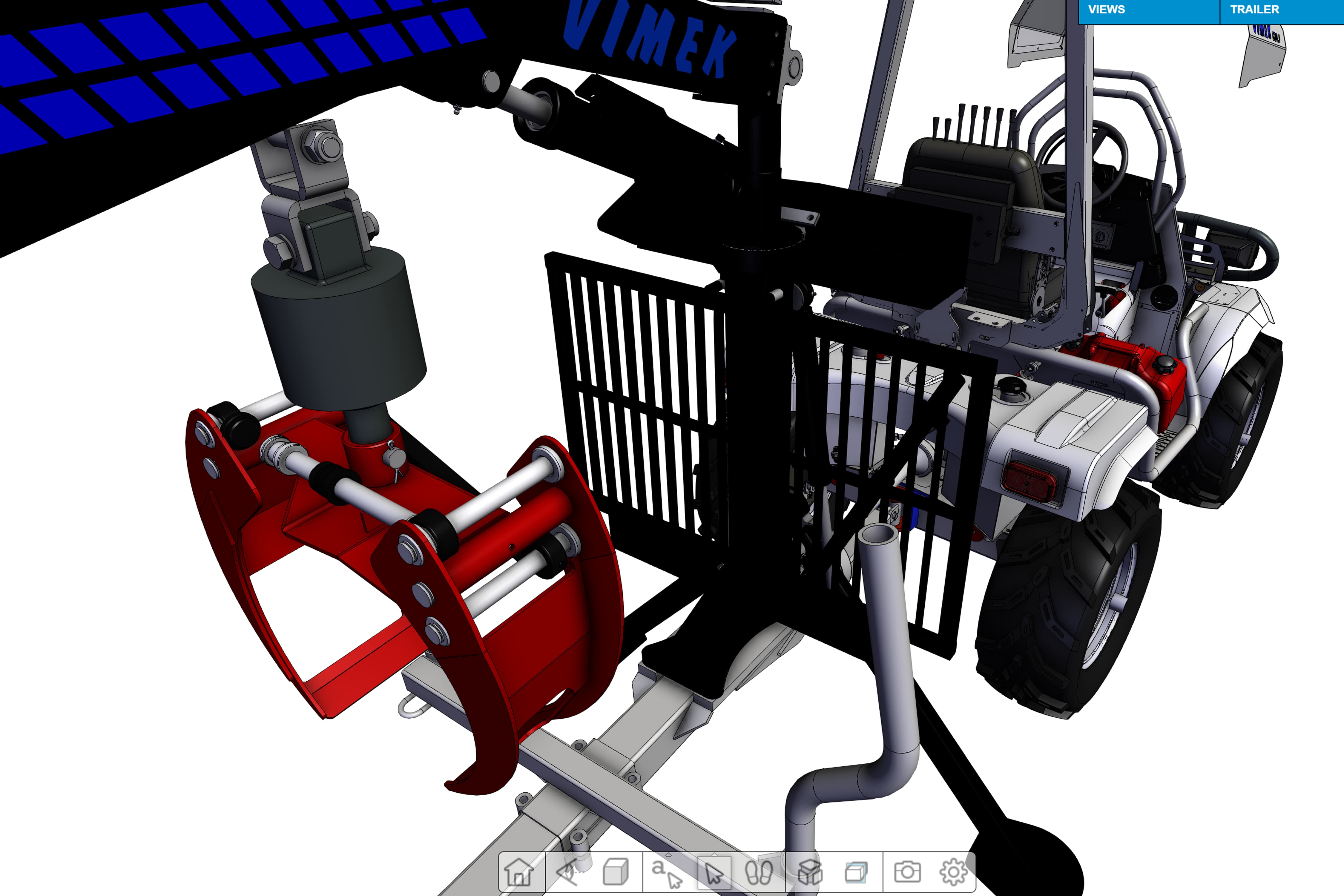 Close up of a 3D trailer model for configurator demo