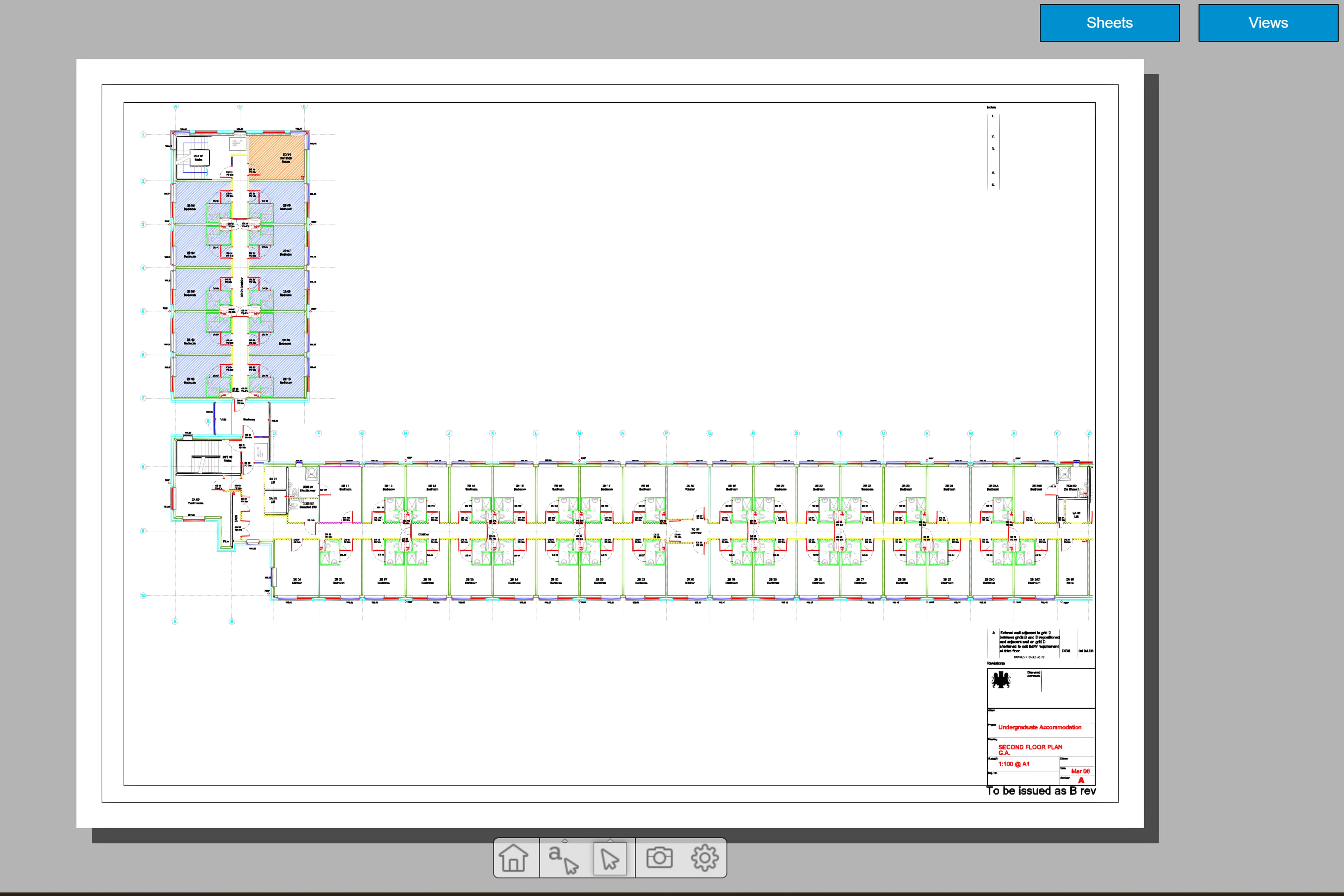 A screenshot of a floorplan for the 2D DWG demo