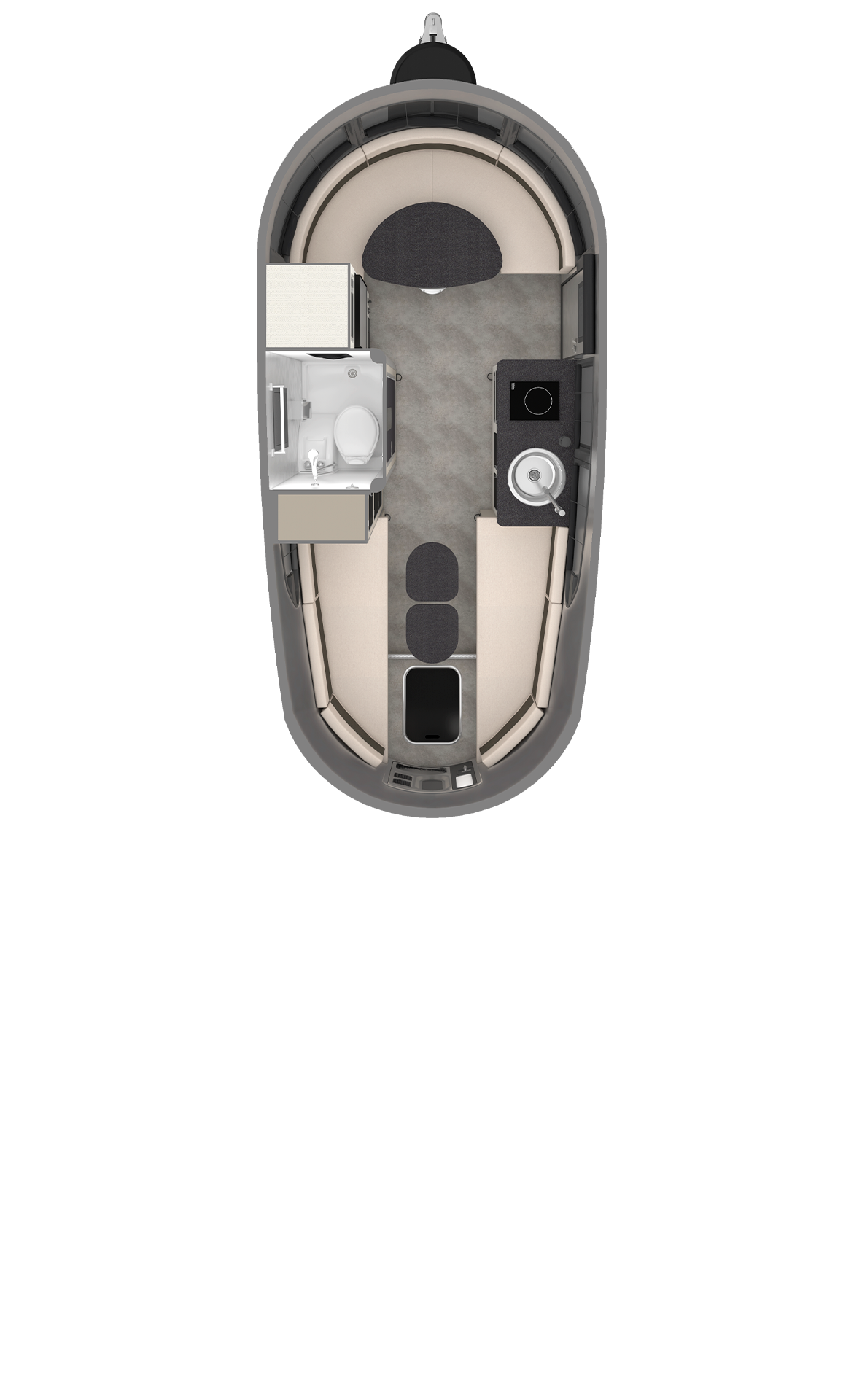 2027 Airstream Basecamp Xe 20X floor plan diagram — Travel Trailer, sleeps 4