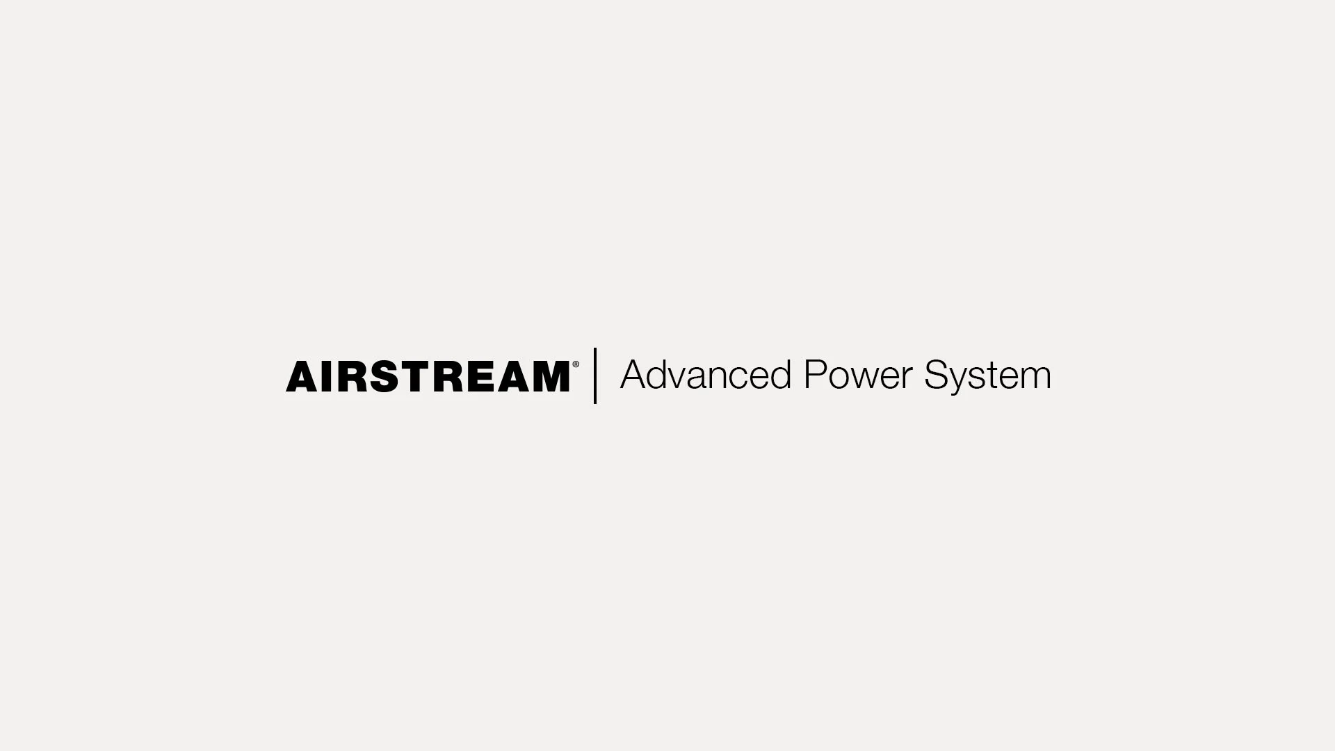 Text logo displaying "AIRSTREAM Advanced Power System" on a plain background.