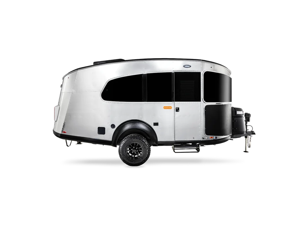 Basecamp Xe 20X travel trailer, curbside studio view.