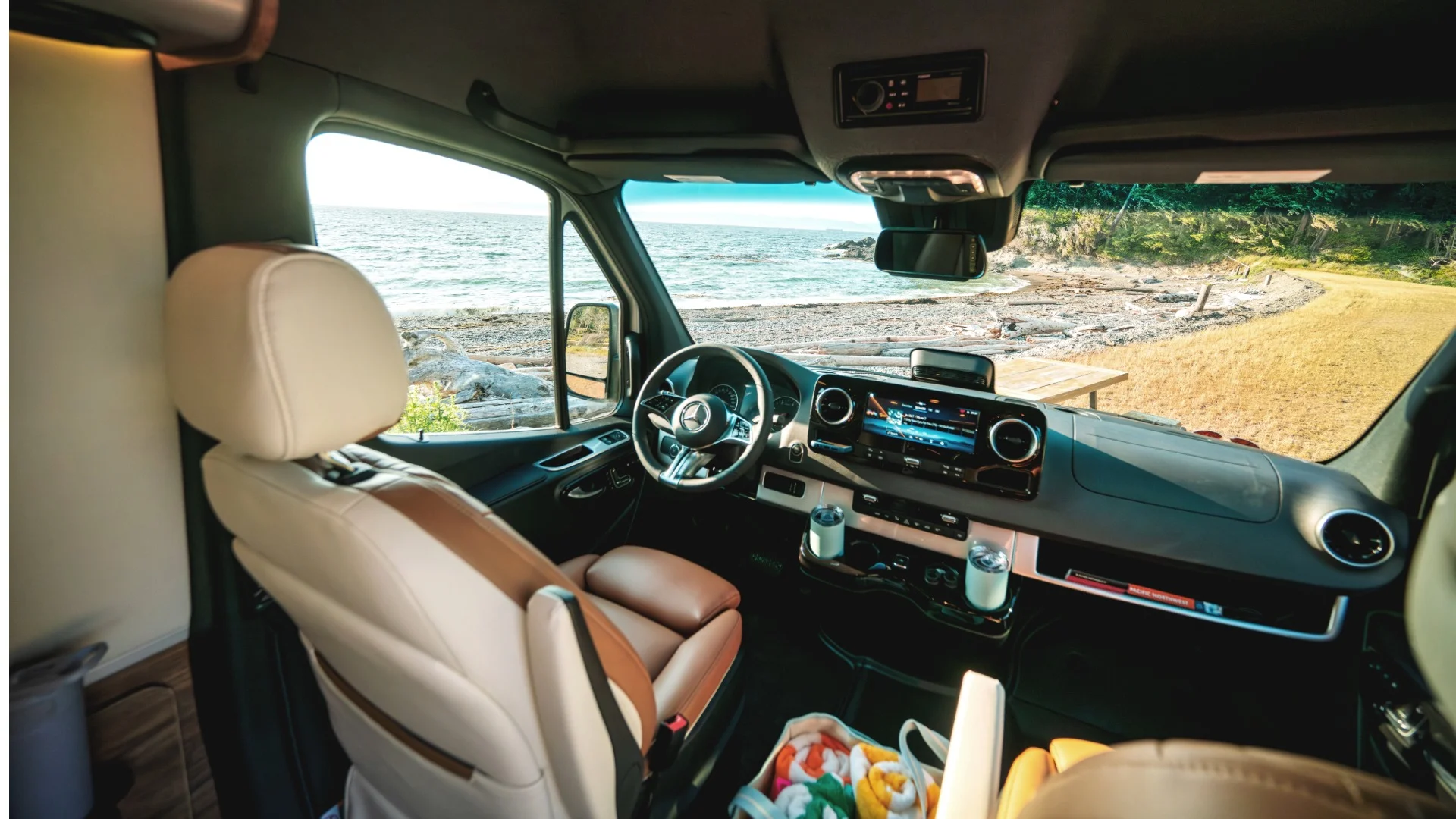 Camper Van Front seating and dash