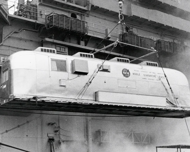 Mobile-Quarantine-Facility-Airstream-Loading-on-Ship|Airstream-Mobile-Quarantine-Facility-Loading-on-Ship-Mobile|Airstream History NASA Mobile Quarantine Facility MQF 1|Airstream MQF Mobile Quarantine Facility|Airstream History NASA Mobile Quarantine Facility MQF 4|Airstream MQF Mobile Quarantine Facility|Airstream Mobile Quarantine Facility