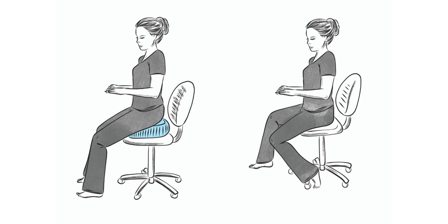 sitting posture to reduce hip pain