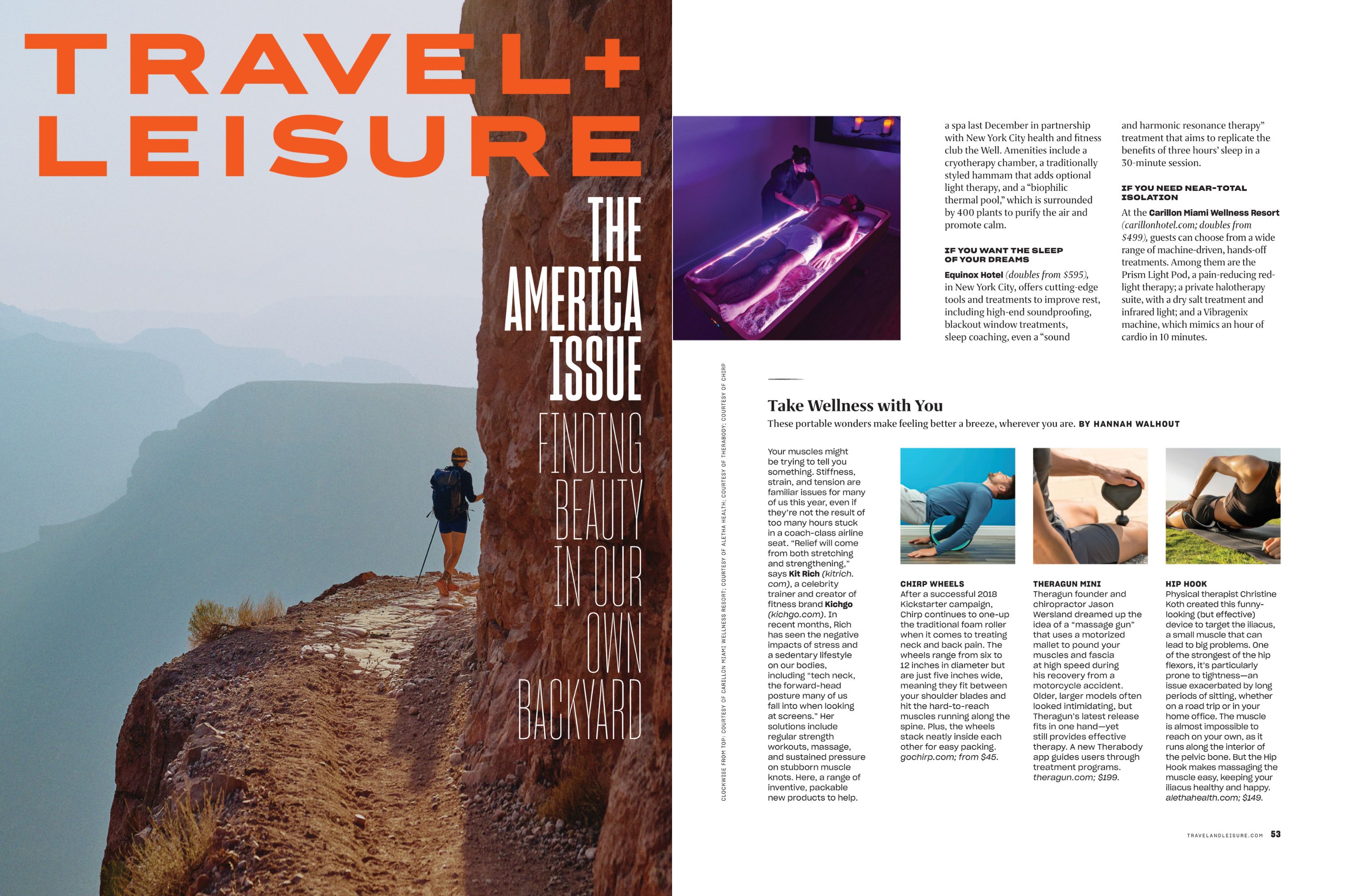 image of the Hip Hook feature within Travel + Leisure magazine
