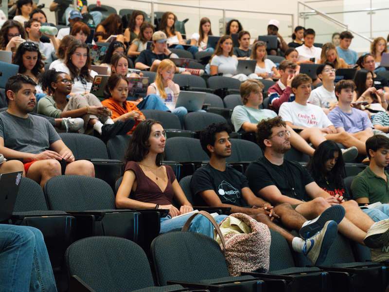 Students in a citizenship class at Stanford