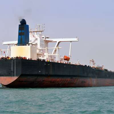 Oil tanker at sea