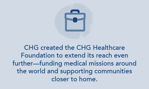 CHG Healthcare foundation funds medical missions around the world