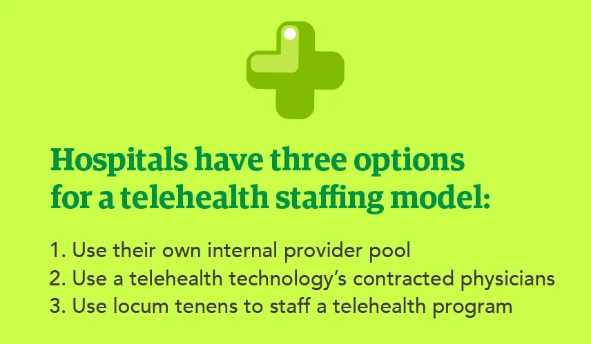 Graphic list of the three staffing options healthcare organizations ...