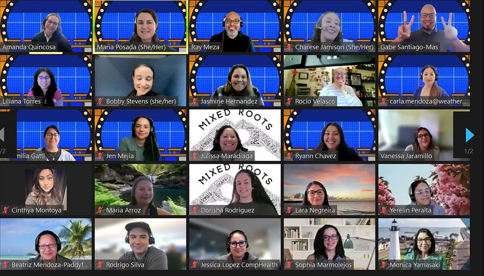 Zoom screen of Mixed Roots EIG group members