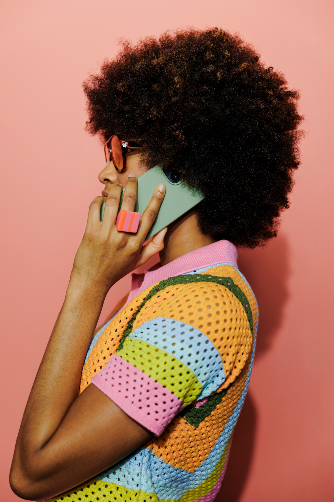 Woman talking on the phone