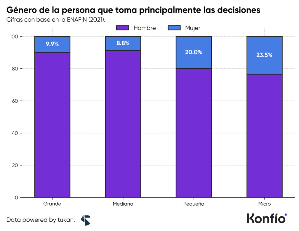 Género de la persona que toma principalmente las decisiones
