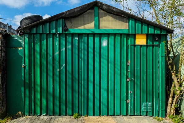 A large shed in the sun