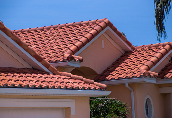 A terra cotta roof in Florida.