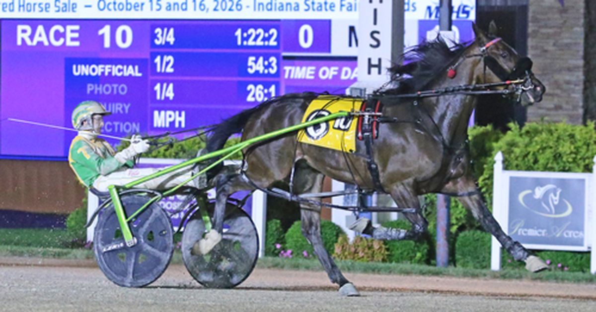 Harrah's Hoosier Park:  Swiss Lights downs Odds On Mr Mamba in Indiana Sire Stakes