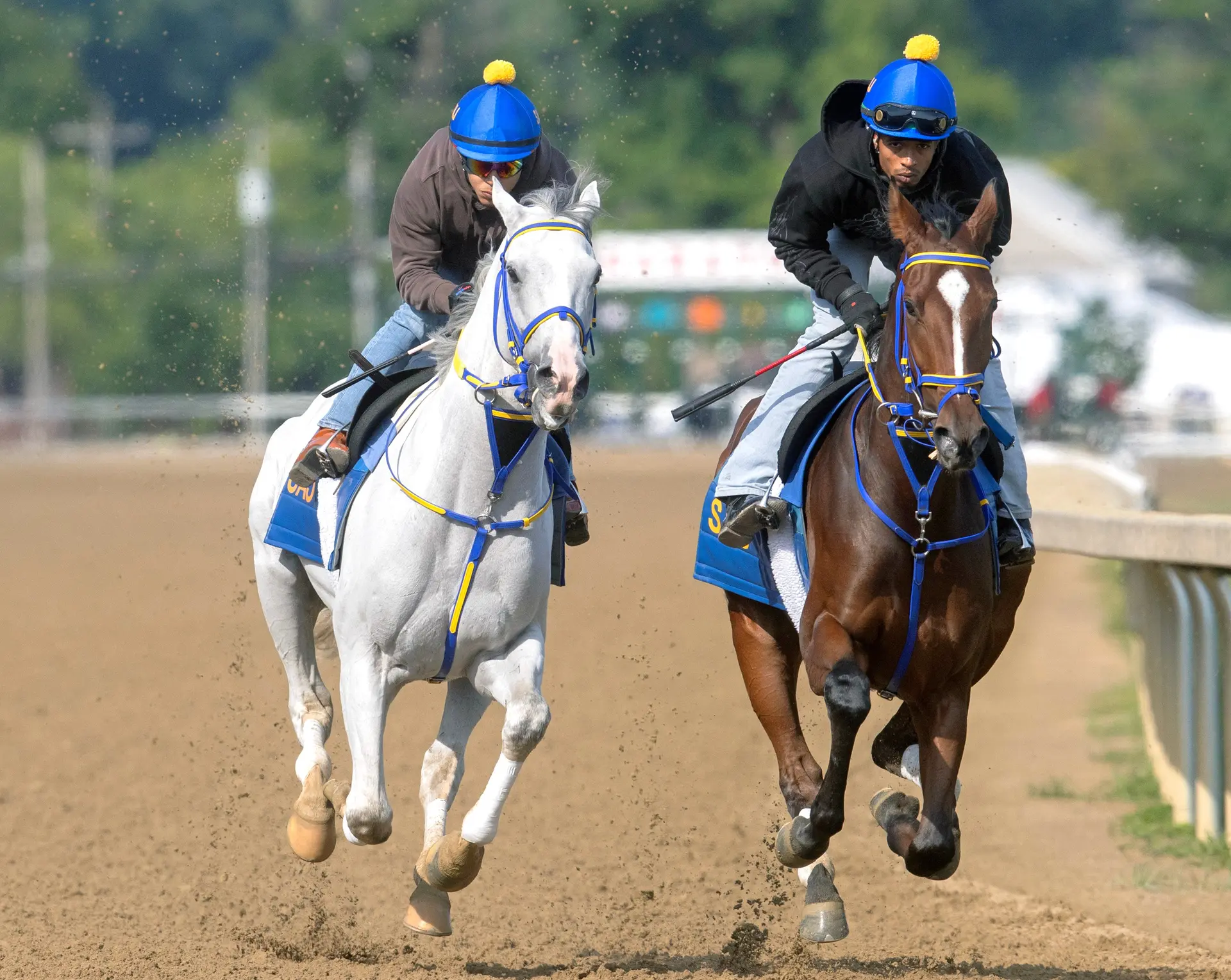 White Abarrio has uneven half-mile workout