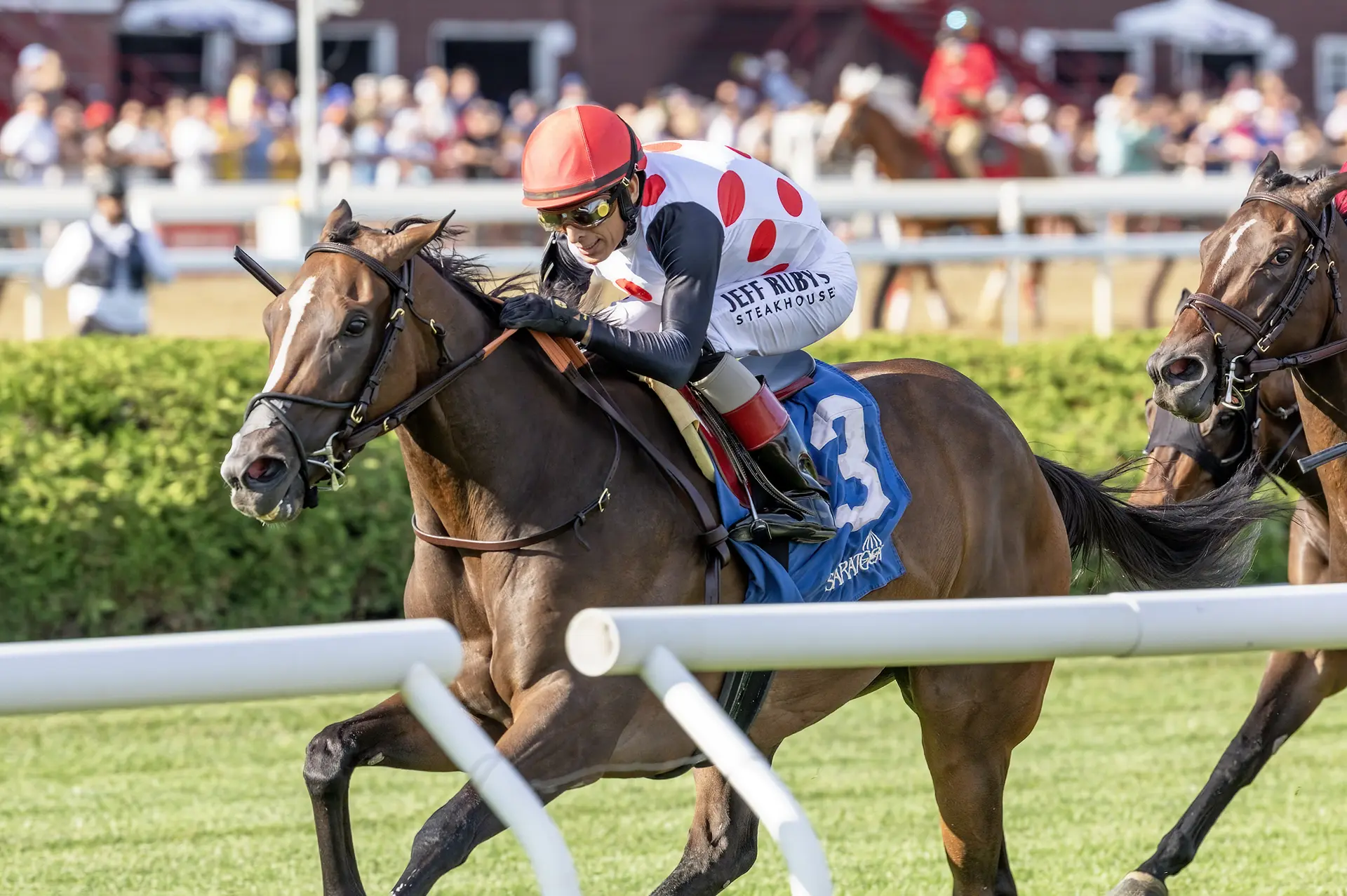 Velazquez guides And One More Time to front-running win in De La Rose